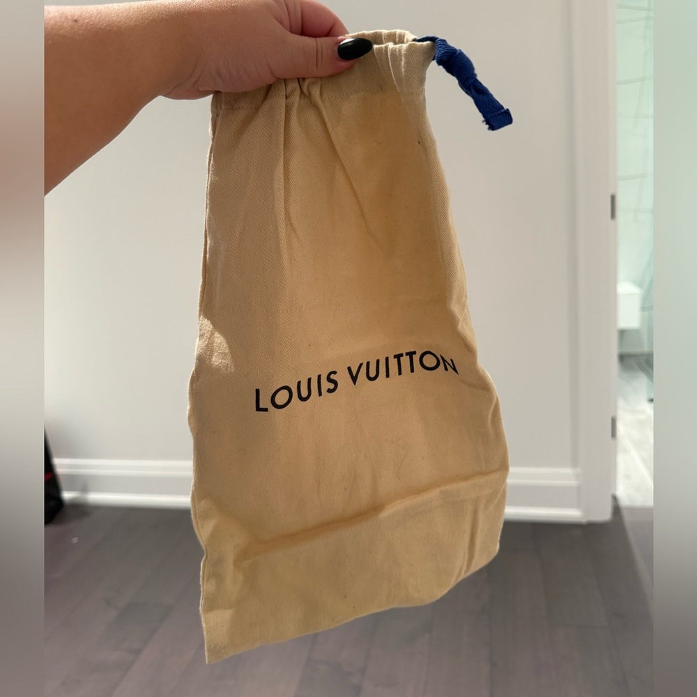 Louis Vuitton Tan Bag with Blue Accent